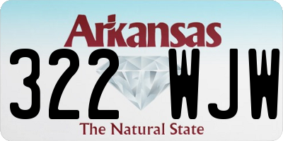 AR license plate 322WJW