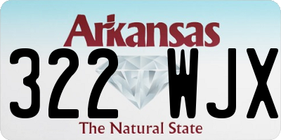 AR license plate 322WJX