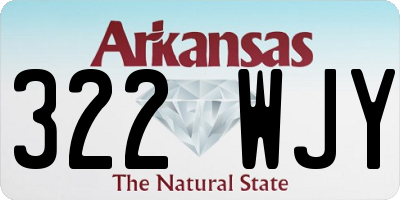AR license plate 322WJY