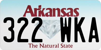 AR license plate 322WKA