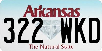AR license plate 322WKD