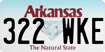 AR license plate 322WKE
