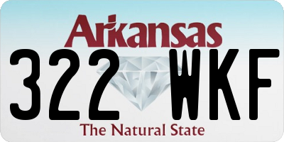 AR license plate 322WKF