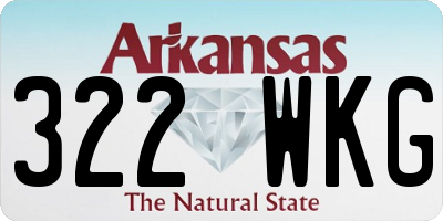 AR license plate 322WKG