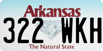 AR license plate 322WKH