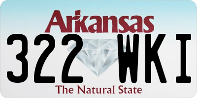 AR license plate 322WKI