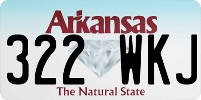 AR license plate 322WKJ
