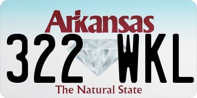 AR license plate 322WKL