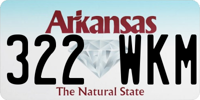 AR license plate 322WKM