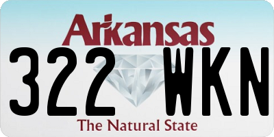 AR license plate 322WKN