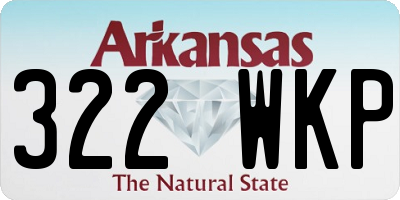 AR license plate 322WKP