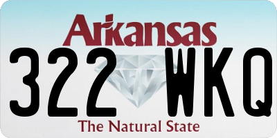 AR license plate 322WKQ