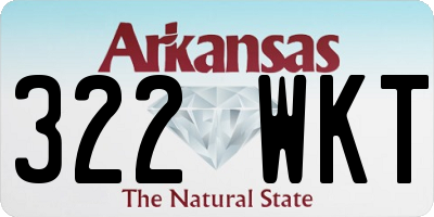 AR license plate 322WKT