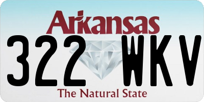 AR license plate 322WKV