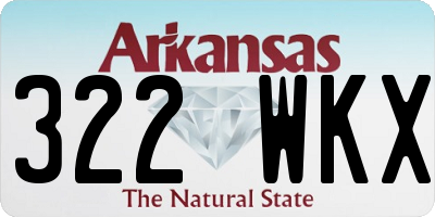 AR license plate 322WKX
