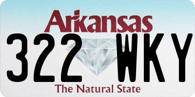 AR license plate 322WKY