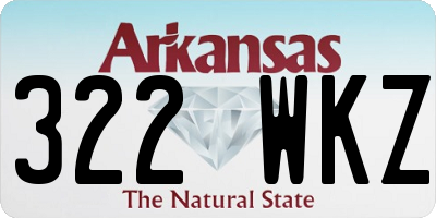 AR license plate 322WKZ