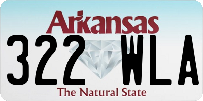 AR license plate 322WLA
