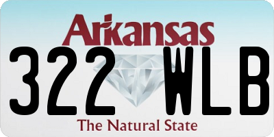 AR license plate 322WLB