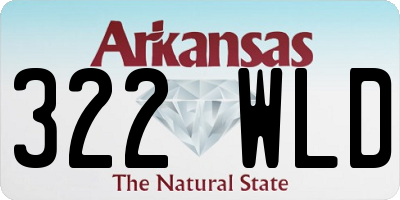 AR license plate 322WLD
