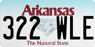 AR license plate 322WLE
