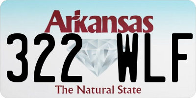 AR license plate 322WLF