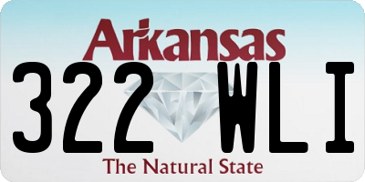 AR license plate 322WLI