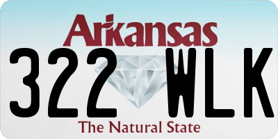 AR license plate 322WLK