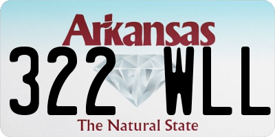 AR license plate 322WLL