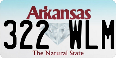 AR license plate 322WLM