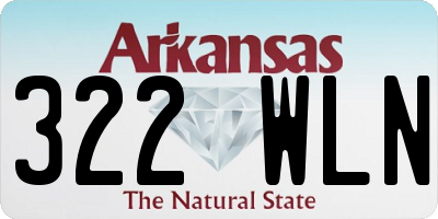 AR license plate 322WLN