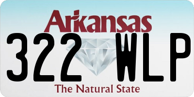 AR license plate 322WLP