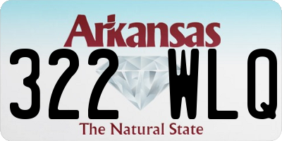 AR license plate 322WLQ