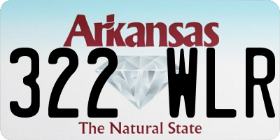 AR license plate 322WLR