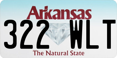 AR license plate 322WLT
