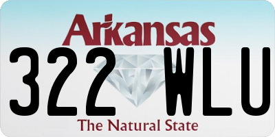 AR license plate 322WLU