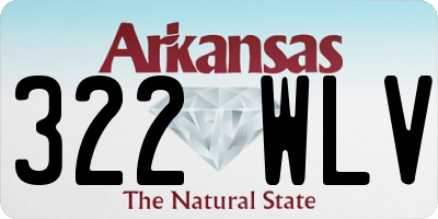AR license plate 322WLV