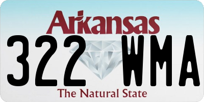 AR license plate 322WMA