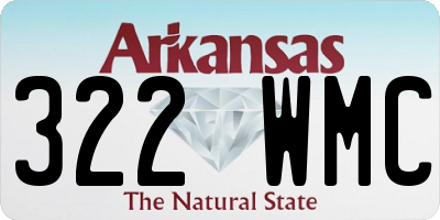 AR license plate 322WMC