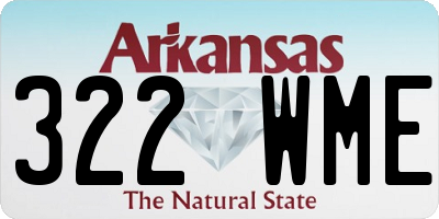 AR license plate 322WME