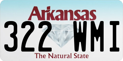 AR license plate 322WMI