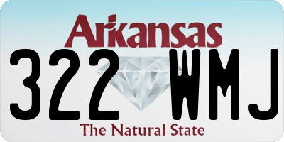 AR license plate 322WMJ
