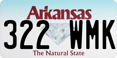 AR license plate 322WMK