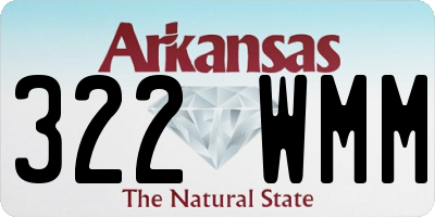 AR license plate 322WMM