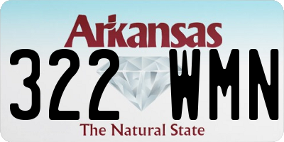 AR license plate 322WMN