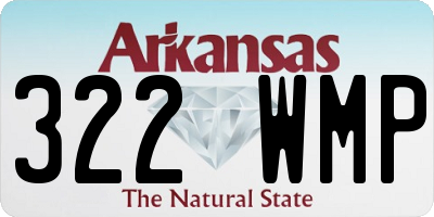 AR license plate 322WMP