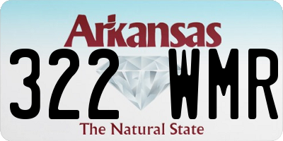 AR license plate 322WMR