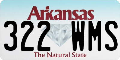 AR license plate 322WMS