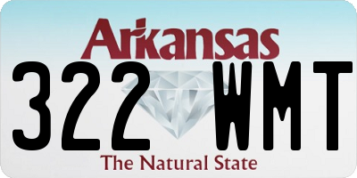 AR license plate 322WMT