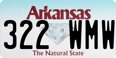 AR license plate 322WMW